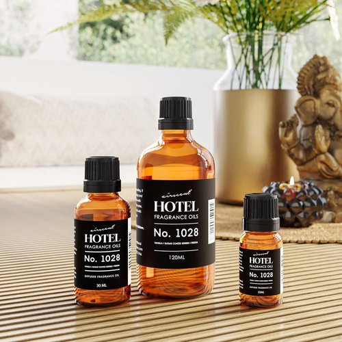 AirScent Hotel Diffuser Oil No. 1028 - Premium Fragrance Oil for Ultrasonic Diffusers | 120 mL Glass Bottle with Dropper
