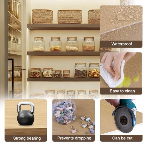 XHHYQAH 5PCS Wire Shelf Covers for Pantry, 24 X 16 in PVC Wire Rack Covers for Shelves, Preventing Leakage of Items & Removable, Closet, Kitchen