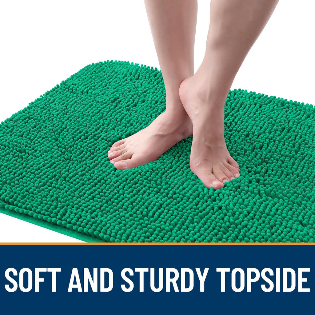 OLANLY Dog Door Mat - Absorbent Non-Slip Washable Doormat for Muddy Paws | 36x24 Emerald Green