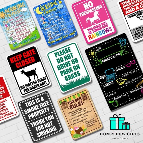 Honey Dew Gifts Metal Sign - "You Did Not Wake Up Today to Be a Weak Ass Bitch" | 9x12 Inch Motivational Wall Art for Home Gym Decor