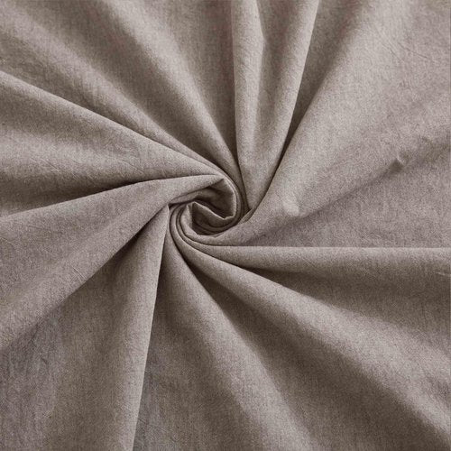 100% Cotton Duvet Cover Queen Size, Mauve Brown Linen-Like Natural Bedding Set with Zipper Closure (No Comforter), Queen Size, Duvet Cover (90"x90") x 1, Pillowsham(20"x26") x 2
