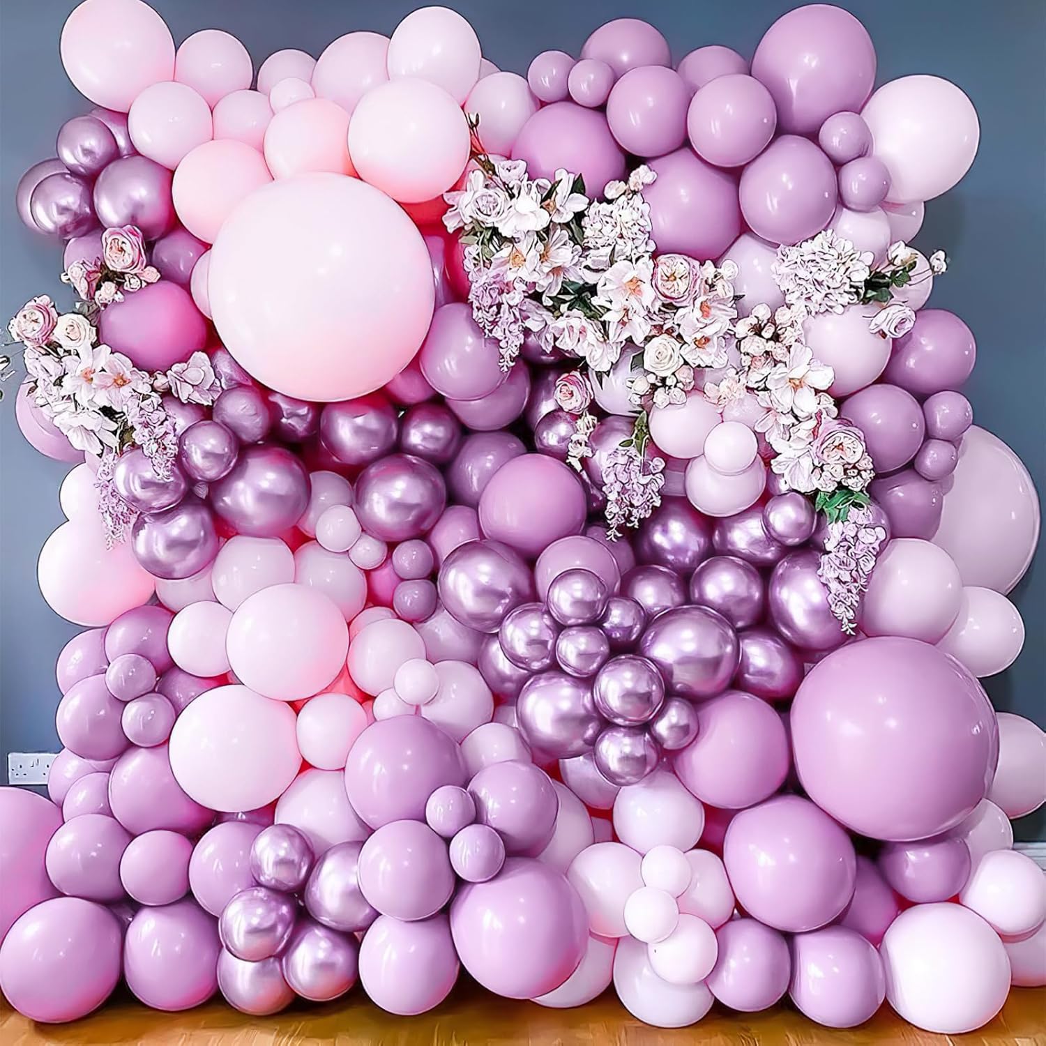 PartyWoo Balloon Garland Kit - 140 Pcs Purple Shades Balloons in Various Sizes for Birthday & Party Decor