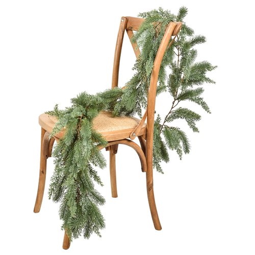 Artiflr Artificial Christmas Pine Garland Clearance, 6 Feet Winter Greenery Garland for Holiday Season Mantel Fireplace Table Runner Centerpiece Decoration