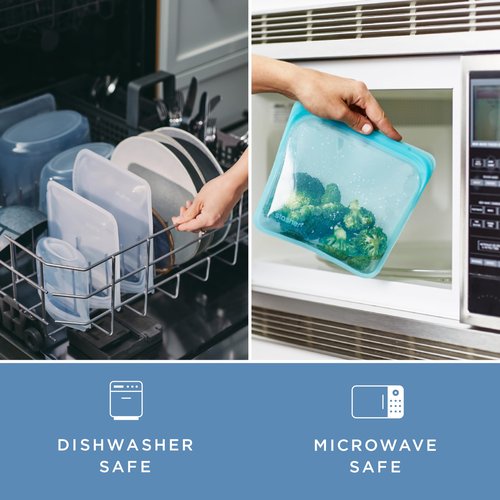 Stasher Silicone Reusable Storage Bag, Stand-Up Mega Bag, Reusable Freezer Bag, Microwave, Dishwasher, Oven Safe, Sous Vide, Premium Lunch Container, Eco Friendly, Food Storage Bag, 104 oz, Sea Urchin