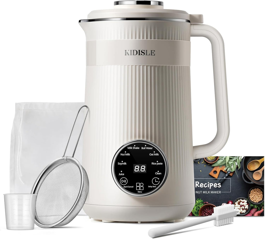Skiennix 8-in-1 Nut Milk Maker Blender - 32oz Automatic Machine for Soy, Almond, Oat & Coconut Beverages