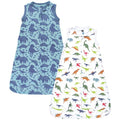 Hudson Baby Unisex Baby Interlock Cotton Sleeveless Sleeping Bag, Dinosaurs, 12-18 Months