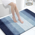 OLANLY Large Bathroom Rugs - Extra Soft Microfiber Mat 44x32 | Quick Dry & Washable, Airy Blue
