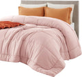 Bedsure Comforter Duvet Insert - All-Season Twin XL Quilted Bedding, GentleSoft Down Alternative, Pink 92 x 68 Inches