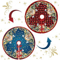Reversible Nativity Scene Christmas Tree Skirt 36 Inch Religious Christmas Tree Mat Jesus Christian Christmas Tree Skirt Buffalo Plaid Holy Night Winter Holiday Tree Mat Decoration