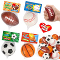 24PCS Sports Stress Balls Valentines Day Cards for Kids School Classroom Boys Girl Toddler Valentine Day Exchange Gifts Card Basketball Football Soccer Valentine’s Party Favors Prize Treat Bag Stuffer
