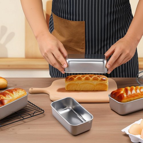 LIANYU 24 Pack 6.3 x 3.5 Inch Mini Loaf Pans for Baking Bread, Stainless Steel Small Bread Loaf Pan Mold for Homemade Meatloaf, Metal Tin Loaf Pan Perfect for Banana Sourdough, Dishwasher Safe