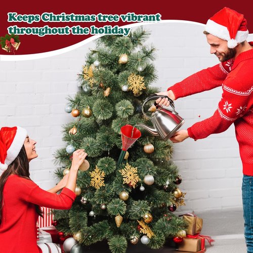 Christmas Tree Watering Funnel – 39 Inch Adjustable 3-Section Design, Reusable & Spill-Free, Easy Watering for Real Christmas Trees