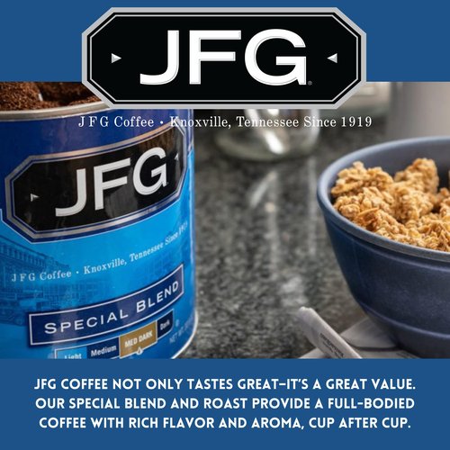 JFG Special Blend Medium-Dark Roast Ground Coffee, 30.6oz Can (Pack of 6)