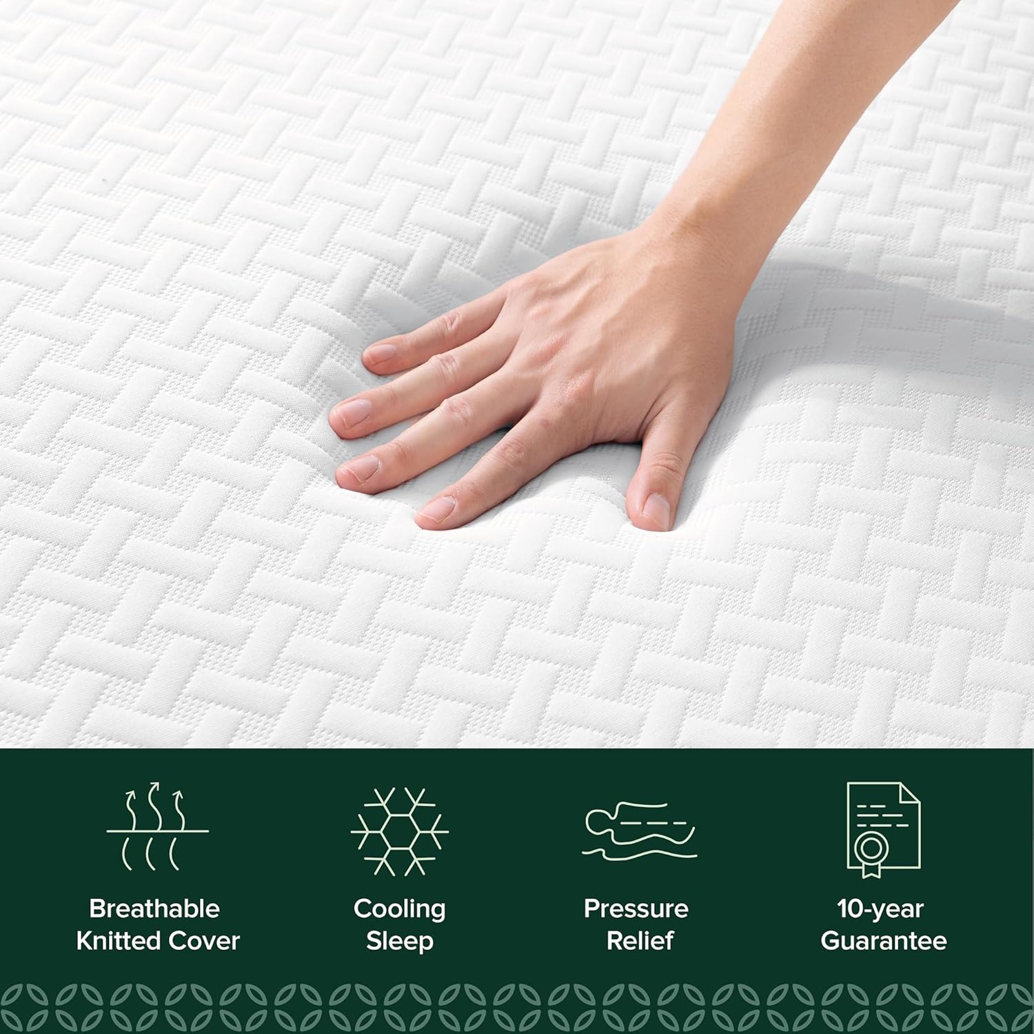 Zinus 6 Inch Full Memory Foam Mattress - Cooling Essential Design, Medium Feel, Fiberglass Free