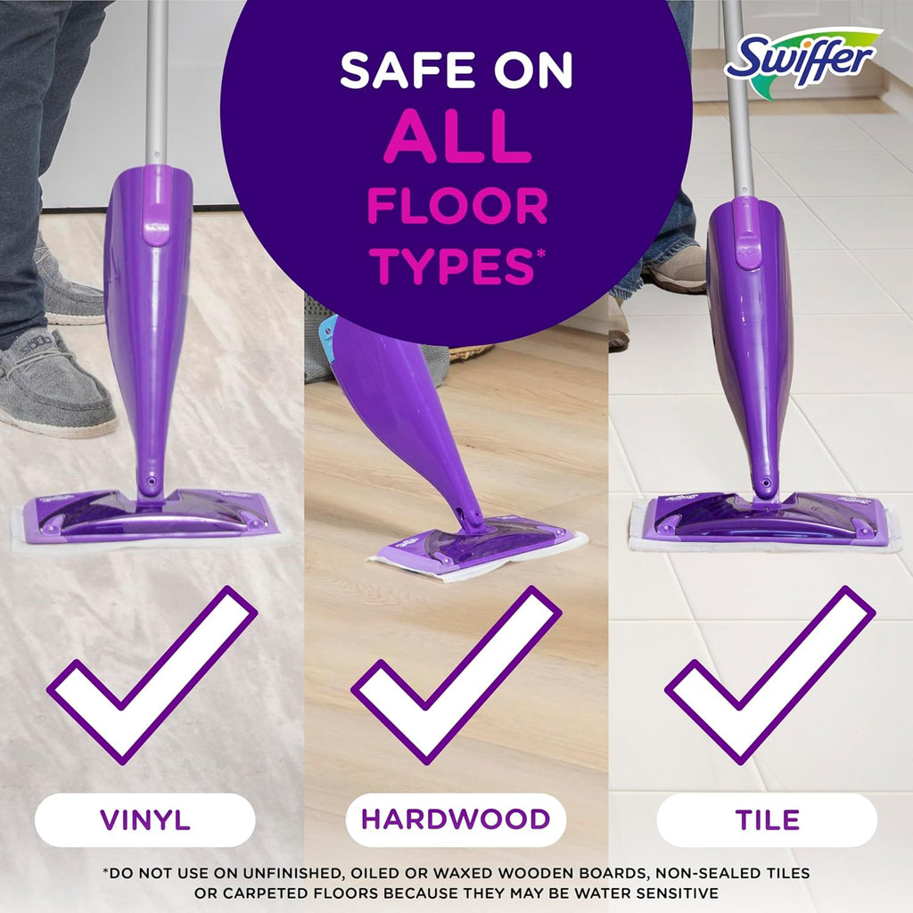 Swiffer WetJet Floor Cleaner Solution with Febreze Refill - Lavender Scent, 1.25L (Pack of 2)