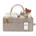 Parker Baby Co. Diaper Caddy - Large Nursery Storage Bin & Car Organizer for Diapers | Oatmeal