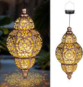 Skiennix Solar Lanterns - Outdoor Garden Decor | Metal Moroccan Chandelier for Patios & Yards