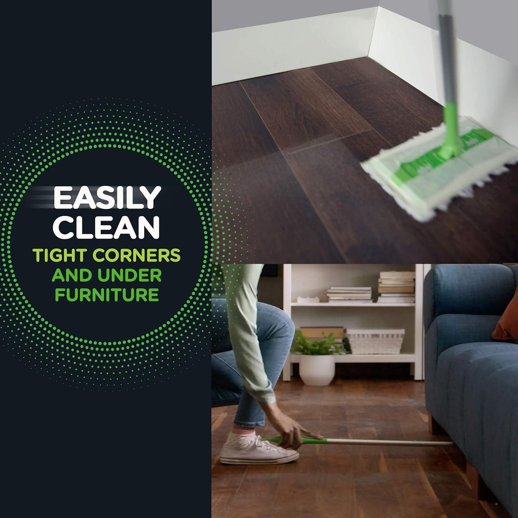 Sweep + Mop Dry Pads Refill - Heavy Duty Multi-Surface Floor Cleaner for Home & Pet | 32 Count