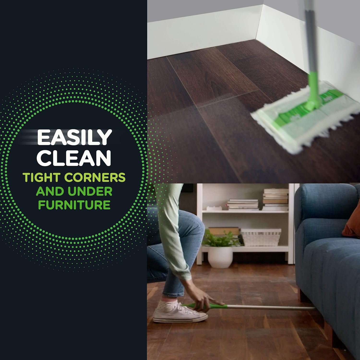Sweep + Mop Dry Pads Refill - Heavy Duty Multi-Surface Floor Cleaner for Home & Pet | 32 Count