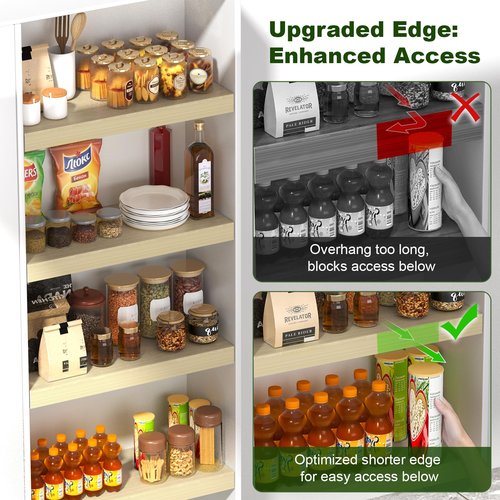 DOFOPO Wire Shelf Cover,Wire Rack Covers for Pantry PVC (Not Wood) Shelf Liners for Cabinet Kitchen Pantry Shelves(Wood Color,24x12 inch)