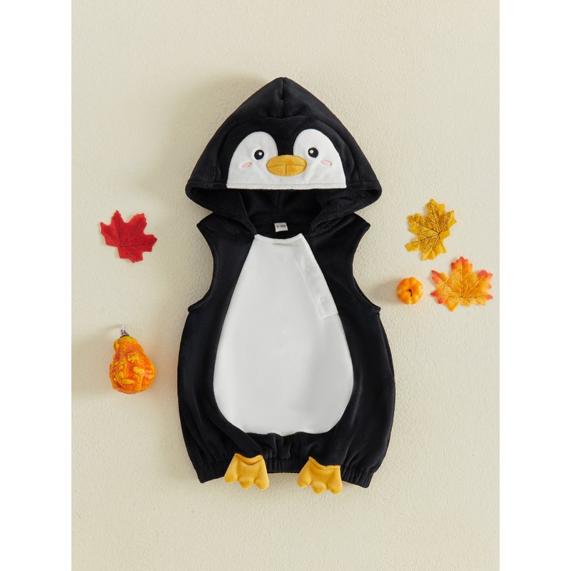 Baby Penguin Costume for Toddlers Black 12-18 Months - Infant Halloween Cosplay Outfit