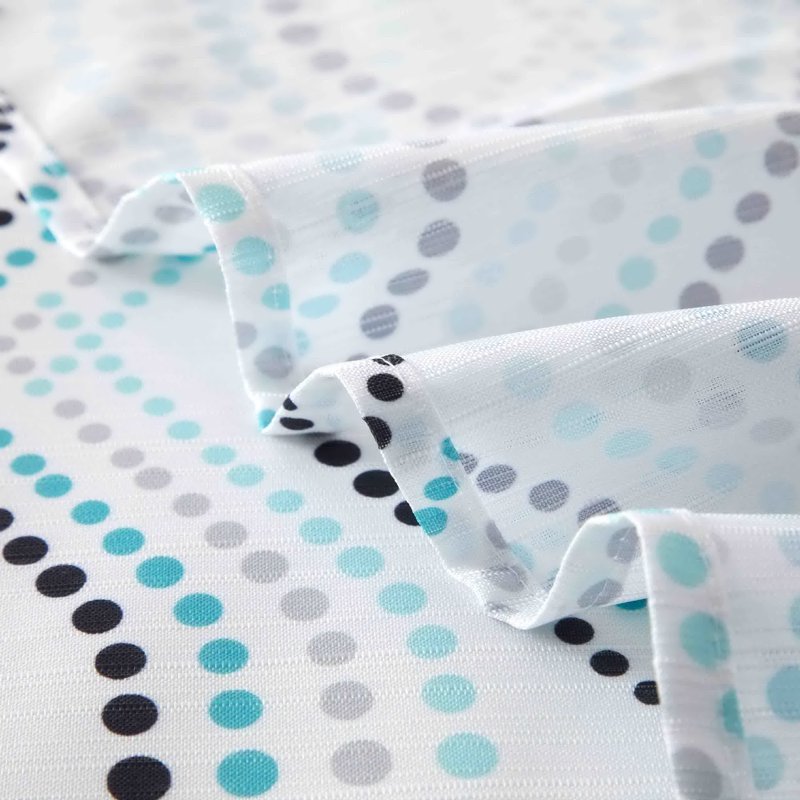 Mainstays 14-Piece Blue Dot Shower Curtain Set - Single, Fabric & PEVA Liner