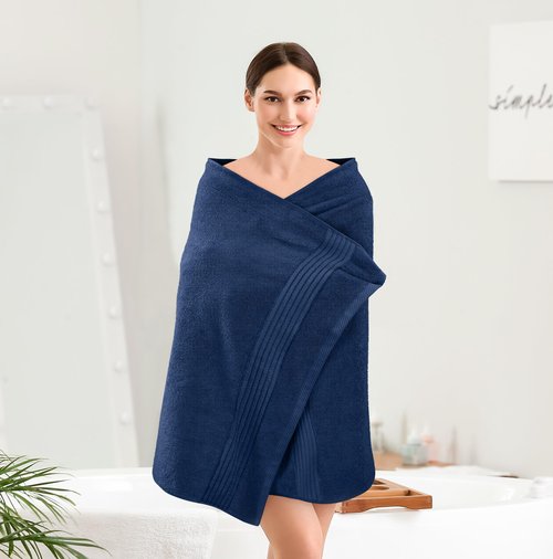 Utopia Towels Luxurious Bath Towels Set, 27 x 54 Inches 100% Ring Spun Cotton, 4 Pack Navy Blue