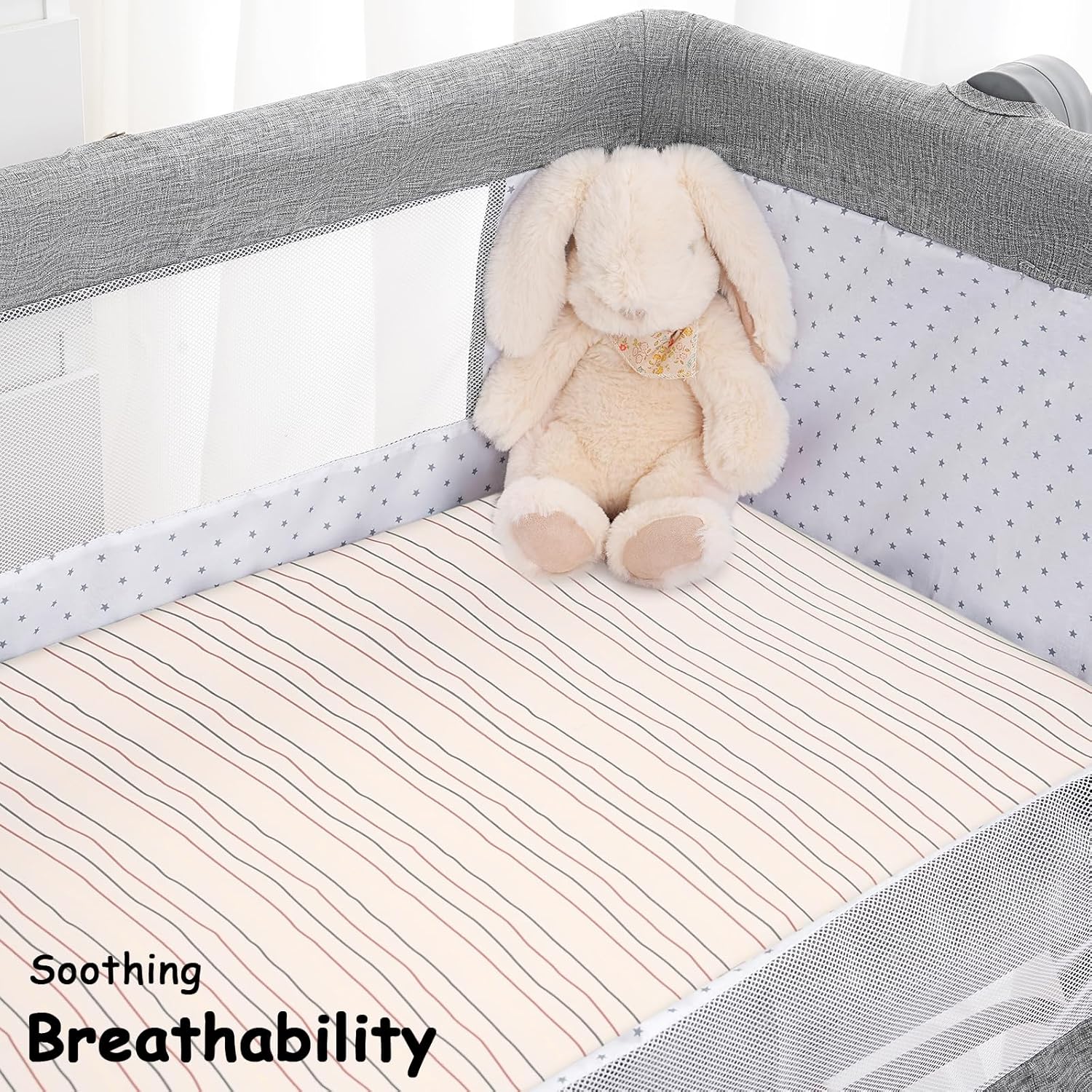 Yoofoss Bassinet Sheets - 3-Pack Fitted Sheets Set for Halo Bassinest | Soft, Breathable Fabric (Brown & Animals)
