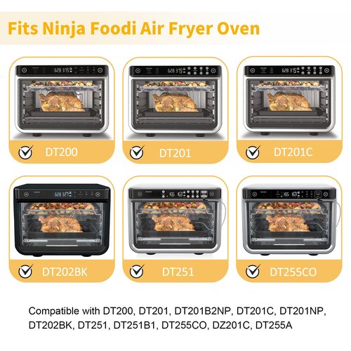 DT201 DT251 Crumb Tray Replacement for Ninja Foodi Air Fryer Oven 304 Stainless Steel DT200 Drip Pan Ninja 10-in-1 XL Pro Air Fry Oven Large Countertop Convection Toaster Oven Air Fryer Accessories
