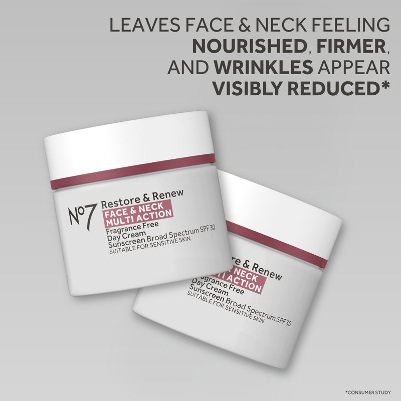 Anti-Aging Face and Neck Day Cream with SPF 30, Fragrance-Free, 1.69 fl oz