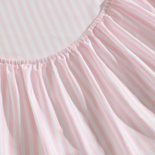 Eddie Bauer Kids - Twin XL Sheets, Stain-Resistant Toddler Bedding with Matching Sham(s), Super Soft, Ideal Girl Room Essentials (Little Stripe Pink, Twin XL)