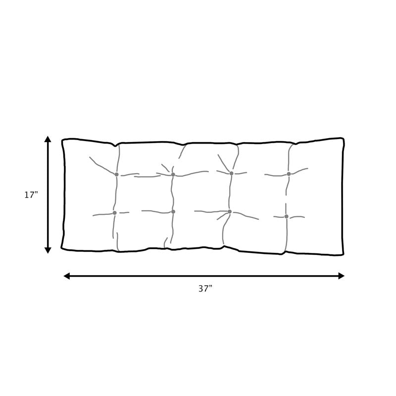 Natural Bench Cushion 37" x 17" x 2" - Outdoor & Indoor Use
