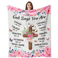Tuniaops Christian Gifts for Women Blanket 60"x50" - Inspirational Religious Birthday Catholic Spiritual & Baptism Confirmation Gifts for Girls