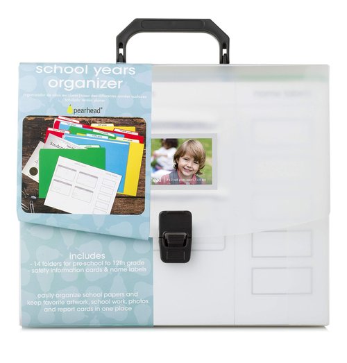 Pearhead School Years Organizer, Children’s School Highlights and Accomplishments Binder for Parents, File Keeper for Kids, School Memories Keepsake