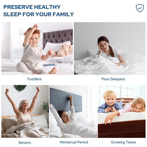 BEDLORE 2 Pack Waterproof Mattress Protector, Queen Size Pad Noiseless with Deep Pocket Fitted for 6"-18", Soft Breathable Dirt Proof Bed Mattress Cover Washable for Home, Bedroom, Hotel (Navy Blue)