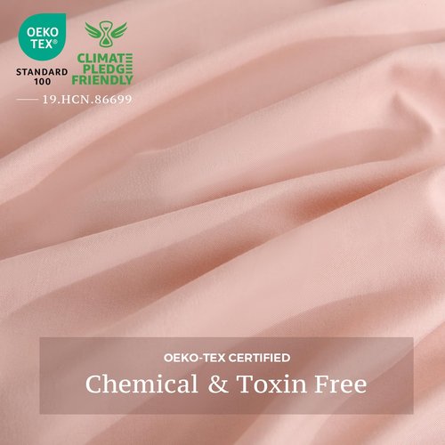 JSD Dusty Pink Duvet Cover Set Twin Size, 2 Piece Microfiber Kids Duvet Cover with Pillow Sham, Zipper Closure, Comforter Not Included
