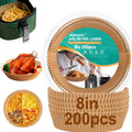 Ninja Foodi Air Fryer Liners - 200 Disposable 8-Inch Round Circle Liners for 4QT & 5QT Models