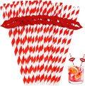 Paper Drinking Straws Red Lips Decorative Cocktail Drinking Straws for Birthday Wedding Christmas Shower Theme Decoration Supplies（40 Pack）
