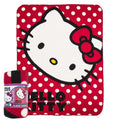 Northwest Sanrio Hello Kitty Polka Dot Kitty Fleece Throw Blanket, Soft, 45 x 60Inches, Multi Color
