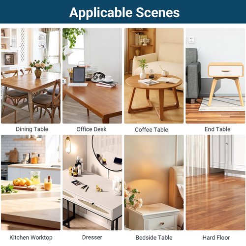 NAP2WELL Clear Table Cover Protector Rectangle 40 x 72 Inch, 1.5mm Transparent Plastic Table Protector Waterproof, Anti-Scratch Clear Desk Mat for Office Desktop Dresser Dining Table, FDA Compliant