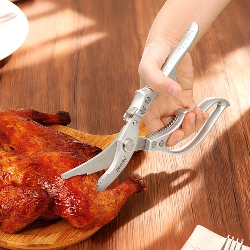 SPEDOL Kitchen Scissors Food Cutting: Heavy Duty Poultry Meat Shears - Stainless Steel All Purpose for Home Cooking & Restaurant