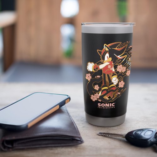 Sonic the Hedgehog - Shadow with Cherry Blossoms Stainless Steel Insulated Tumbler