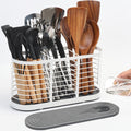 usewry Large Utensil Holder for Kitchen Counter - Cooking Utensil Holder Organizer with Diatomaceous Earth Base - Prevents Water Buildup and Dries Instantly, Kitchen Holder for Cooking Utensils