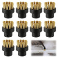 HappyAlley 10 Pack Brass Brushes Compatible with Dupray Steam Cleaner, Brass Cleaner, Steam Clean Brush Head Attachments, Wire Brushes for Cleaning, Multi Surface Cleaning Accessories
