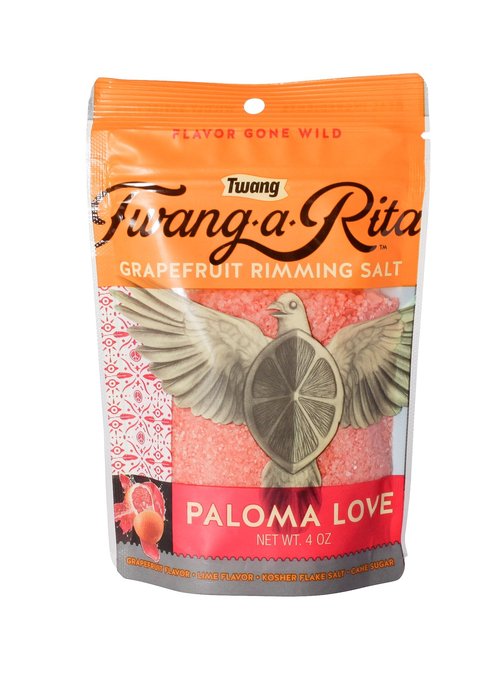 Twang-a-Rita Rimming Salt Varieties - 4 Ounce Pouch - (2 Pack) (Paloma Love (Grapefruit))
