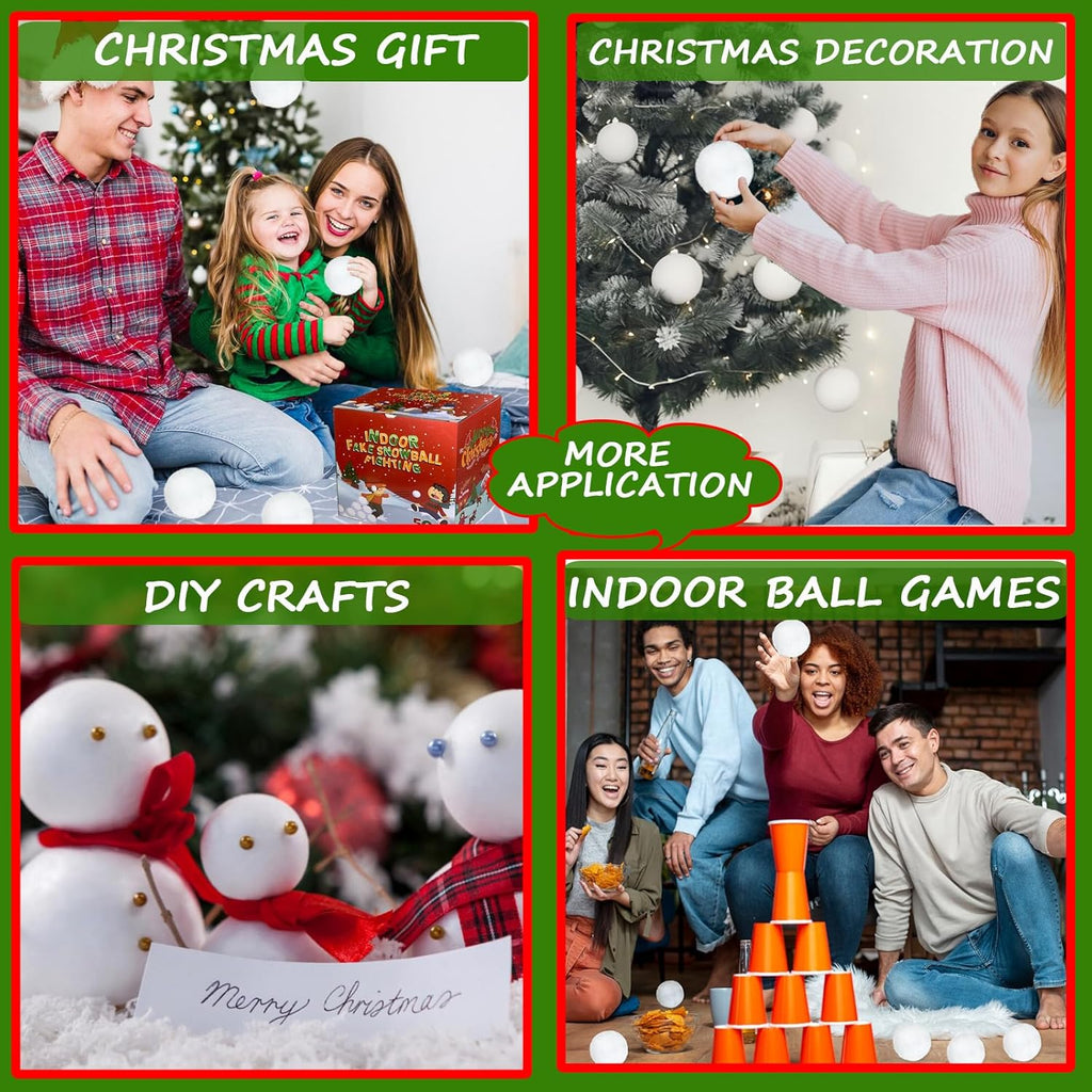 Skiennix Reusable Water Balls - 50 Pack Fake Snowballs for Outdoor Fun | Indoor Activity Toys for All Ages