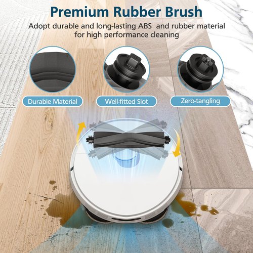 23 Pcs Replacement Parts for Dreame L10s Ultra Gen 2/ L10s Pro Ultra Heat/ X30 Ultra/Mova E30 Ultra Robot Vacuum and Mop, 2 Main Brush, 6 Mop Pads, 4 Dust Bags, 4 Filters, 6 Side Brush, 1 Clean Brush