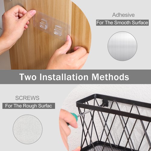YIGII 3 Pack Adhesive Cabinet Door Organizer, Black Lid Organizer Inside Cabinet Door Storage, Slim Space Lid Holder Wall Mounted for Kitchen, Pantry, Bathroom