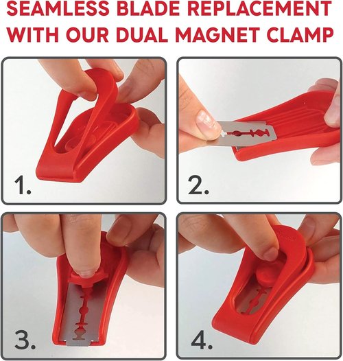 KneadAce Bread Lame Dough Scoring Tool - Upgraded Magnetic Design with 5 Razor Blades & Patterns Booklet