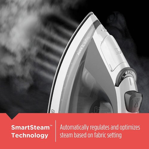 BLACK+DECKER Compact Steam Iron - Stainless Steel Soleplate, Spray Mist, Anti-Drip & Auto Shutoff